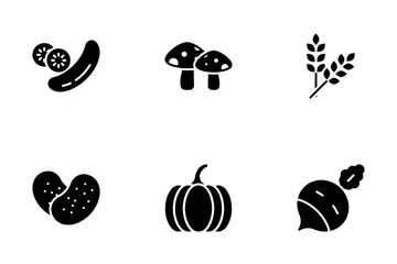 Frutas y vegetales Paquete de Iconos