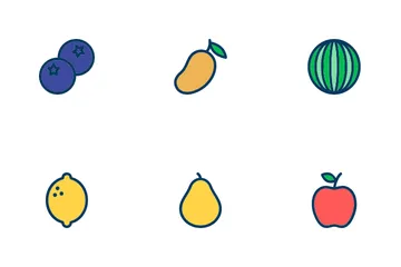 Frutas y vegetales Paquete de Iconos