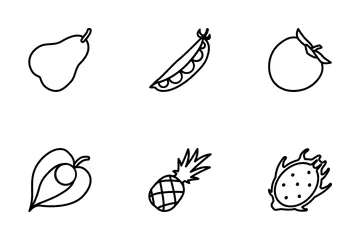 Frutas y vegetales Paquete de Iconos