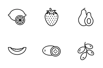 Frutas y vegetales Paquete de Iconos