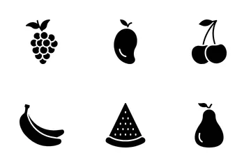 Frutas y vegetales Paquete de Iconos