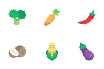 Frutas y vegetales Paquete de Iconos