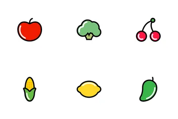 Frutas y vegetales Paquete de Iconos