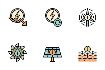 Fuentes de energia Paquete de Iconos