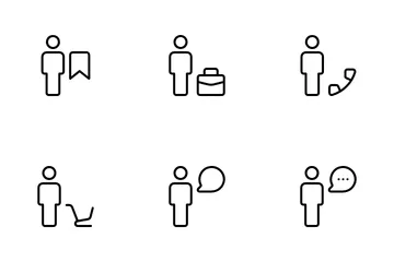 Full Body Single User Neutral Icon Pack