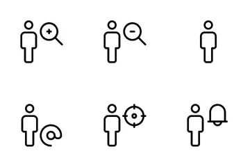 Full Body User Male Icon Pack