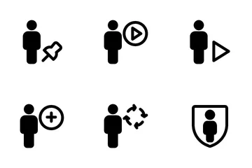 Full Body User Male Icon Pack