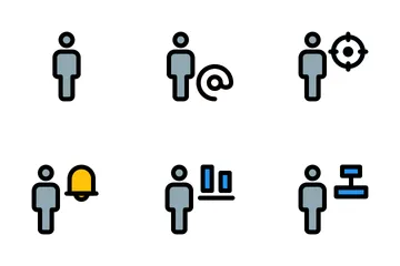 Full Body User Male Icon Pack