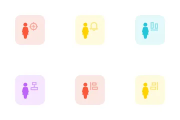 Full Body User Woman Icon Pack