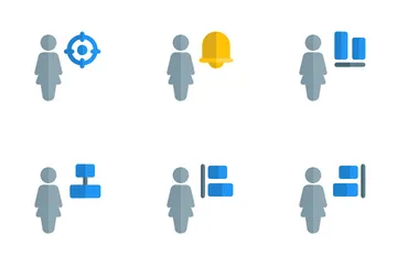 Full Body User Woman Icon Pack