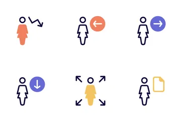 Full Body User Woman Icon Pack