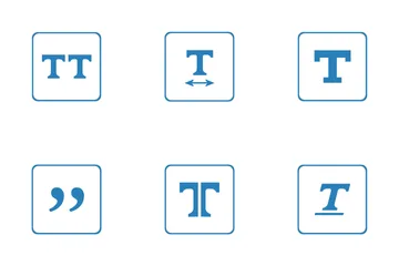 Funções de formatação de textos Pacote de Ícones