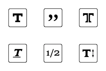 Functions Of Formatting Texts Icon Pack