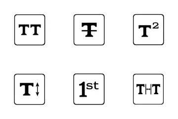 Funktionen und Formatieren von Text Symbolpack