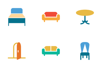 Furniture Colored Icons Icon Pack
