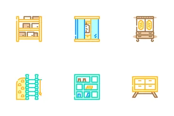 Furniture House Room Interior Icon Pack