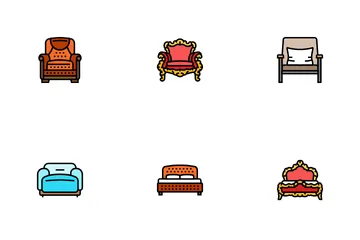 Furniture Luxury Interior Home Icon Pack