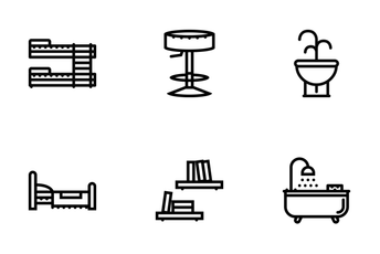 Furniture Outline Icon Pack