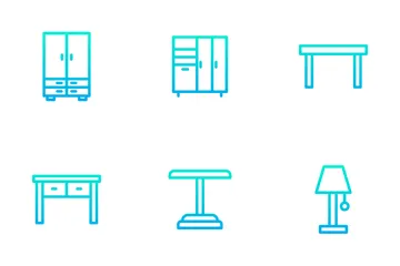 Furniture - Outline Gradient Icon Pack