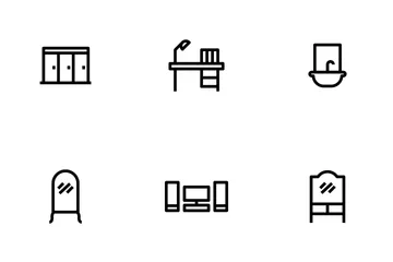 Furniture Outline Icon Pack