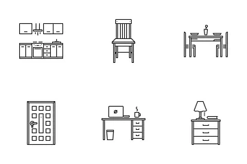 Furniture Outline Icon Pack