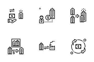 Fusionen und Übernahmen Symbolpack