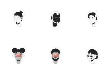 Futuristic People Icon Pack