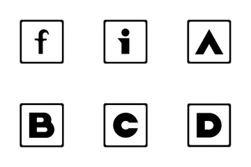 Futuristisches Alphabet Symbolpack