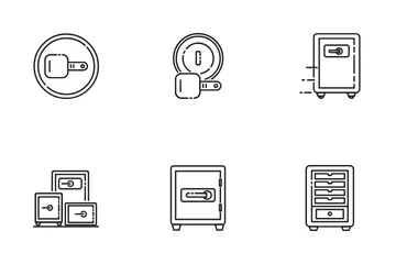 Gabinete seguro Paquete de Iconos