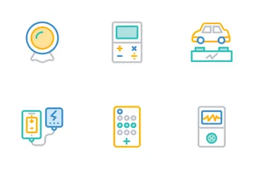 Gadgets Color Line Orange Icons    Icon Pack