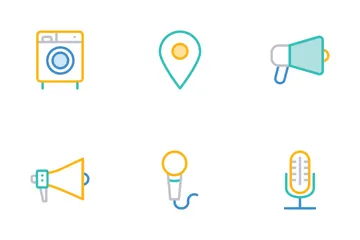 Gadgets Color Line Orange Icons    Icon Pack