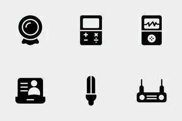 Iconos de glifos de gadgets Paquete de Iconos