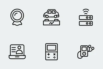 Gadgets Solid Line Icons Icon Pack