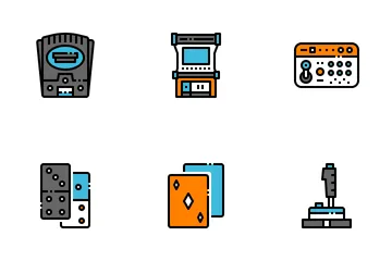 Game Accessorie Filled Outline Icon Pack