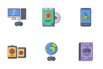 Game Filled Outline Icon Pack