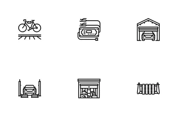 Garage Storage Tools Icon Pack