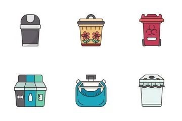 Garbage Bins Icon Pack