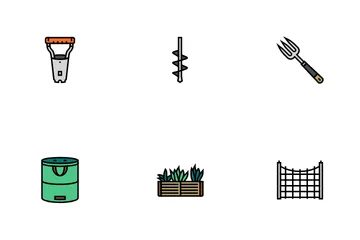 Garden Tool Shovel Rake Icon Pack