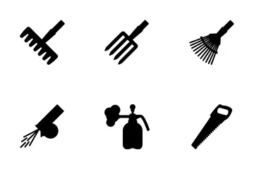 Garden Tools (silhouette) Icon Pack