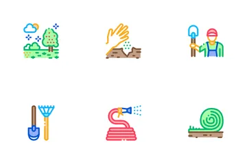 Gardener Worker Instrument Icon Pack