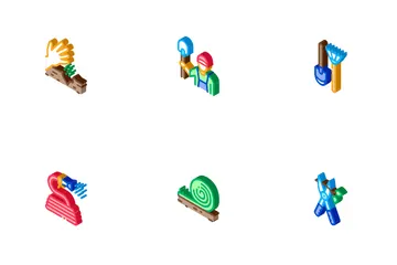 Gardener Worker Instrument Icon Pack