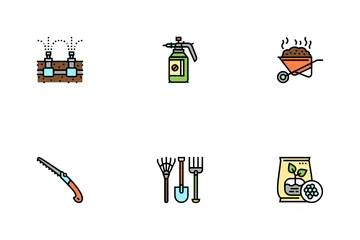 Gardening Equipment Icon Pack