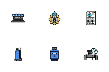 Gas Service Energy Power Fuel Icon Pack