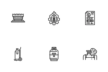 Gas Service Energy Power Fuel Icon Pack