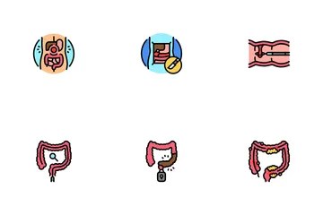 Gastroenterologist Doctor Stomach Icon Pack