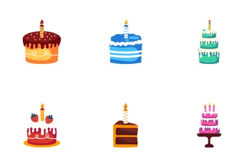 Gâteau d'anniversaire Icon Pack