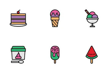 Gâteau Et Glace Pack d'Icônes
