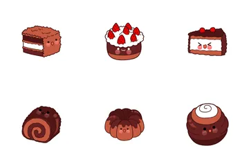 Gâteau Pâtisserie Pack d'Icônes