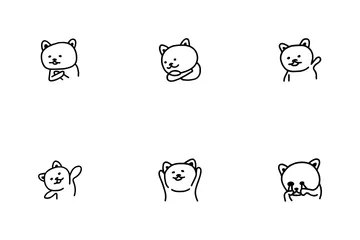 Gato divertido Paquete de Iconos