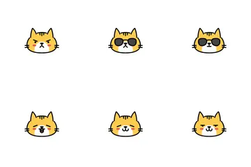 Emoticon de gato Pacote de Ícones